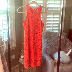 Beautiful Bar III lace overlay orange dress